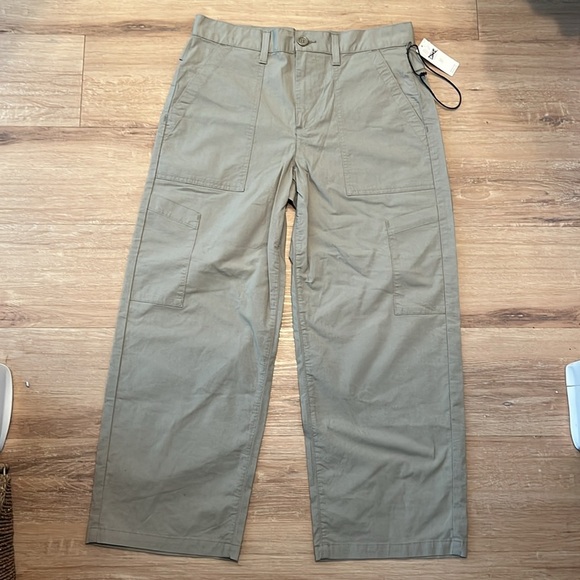 AGOLDE Daria High Waist Crop Wide Leg Twill Utility Pants NWT Size - 27 - Picture 2 of 10